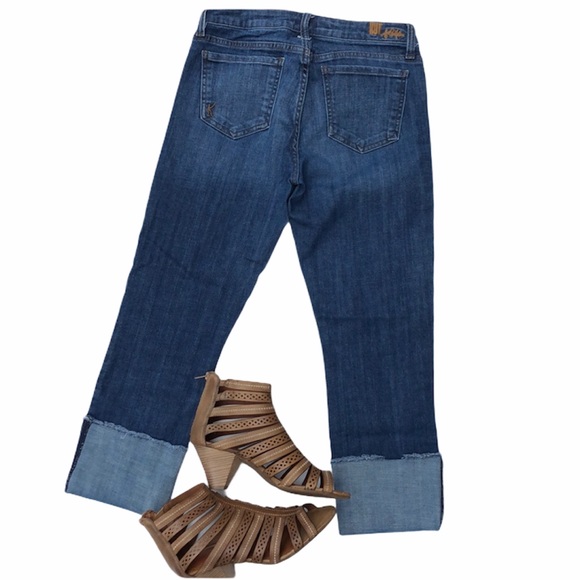 KUT from the Kloth jeans size 6 skinny cropped cuffed dark denim - Picture 6 of 7